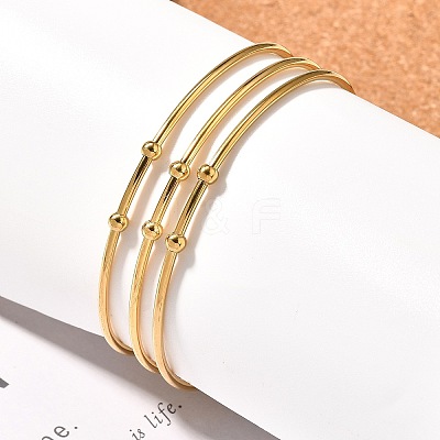 Fashion 304 Stainless Steel Cuff Bangles Torque Bangles X-BJEW-H473-01G-1