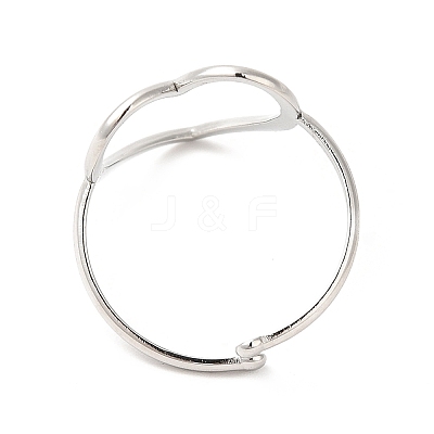 Non-Tarnish 201 Stainless Steel Open Cuff Ring RJEW-E063-47P-1