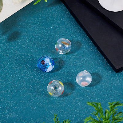 4Pcs 4 Colors Transparent Glass Beads GLAA-TA0003-98-1