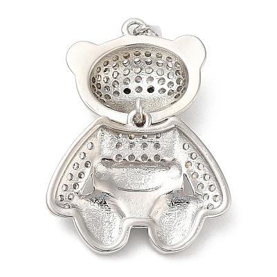 Brass with Cubic Zirconia Pendants KK-K340-01P-01-1