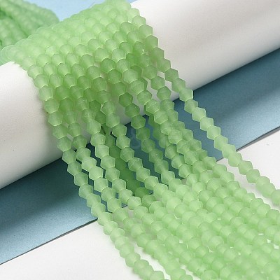 Imitation Jade Frosted Glass Bead Strands EGLA-A039-J2mm-MD01-1