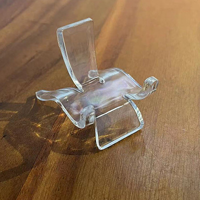 Transparent Chair Shape Acrylic Crystal Display Stands PAAG-PW0009-05A-1