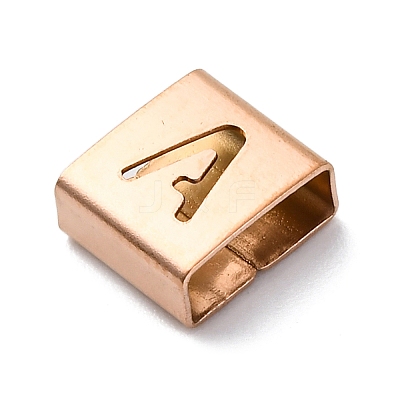 Ion Plating(IP) 304 Stainless Steel Square Slide Charms STAS-L132-13A-RG-1