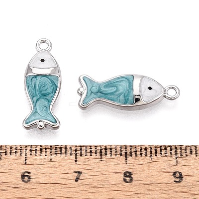 Brass with Enamel Pendants KK-T073-38P-1