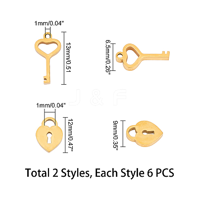 304 Stainless Steel Charms STAS-UN0012-02G-1