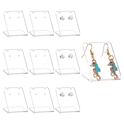 10Pcs Organic Glass Earring Displays EDIS-PH0001-11A-1