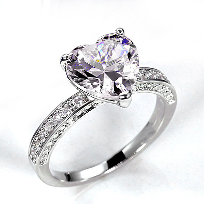Brass Micro Pave Cubic Zirconia Finger Rings for Women FS-WGC99AF-08-1