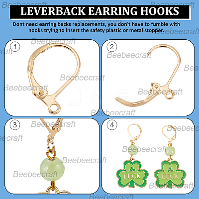 100Pcs Brass Leverback Earring Findings KK-BBC0024-38G-1