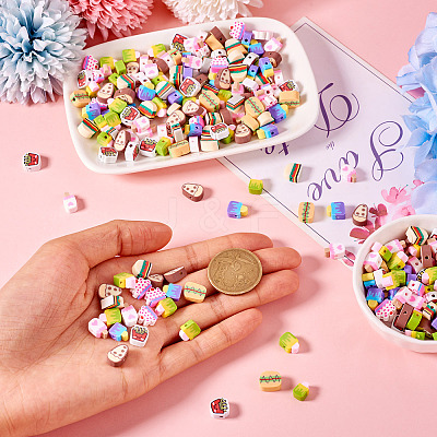80G Handmade Polymer Clay Beads CLAY-TA0001-63-1