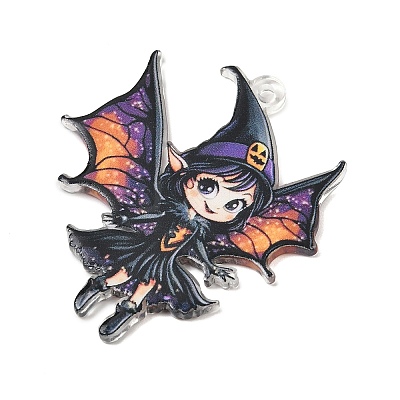 Halloween Printed Acrylic Pendants MACR-I041-02C-1