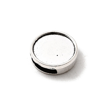 Tibetan Style Alloy Slide Charms Cabochon Settings X-PALLOY-Q341-04AS-LF-1