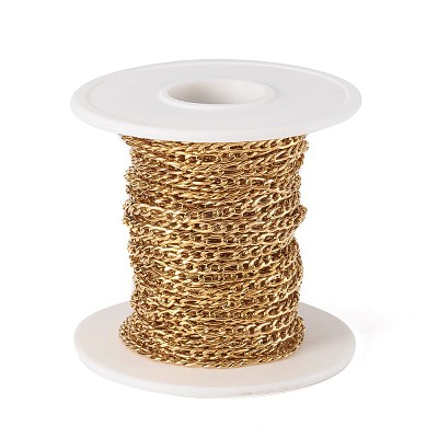 Ion Plating(IP) 304 Stainless Steel Figaro Chains CHS-H007-30G-1