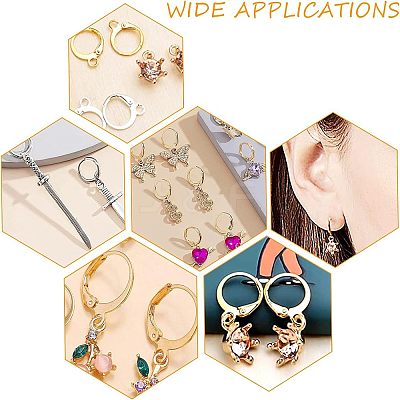 Brass Huggie Hoop Earring Findings KK-AR0001-37G-1