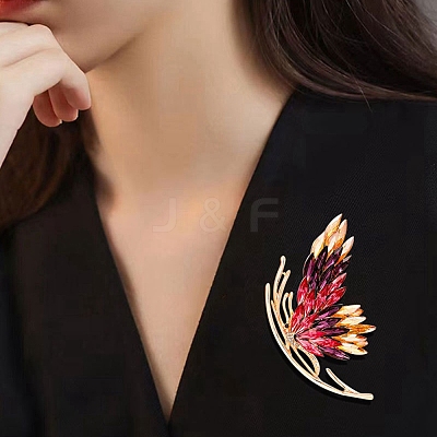 Rhinestone Butterfly Brooch Pin JEWB-P016-03LG-03-1