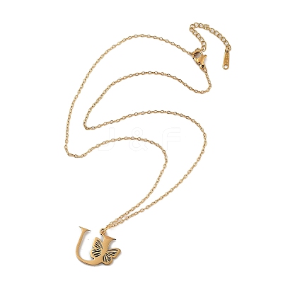 PVD Vacuum Plating 201 Stainless Steel Necklaces NJEW-R267-01U-G-1