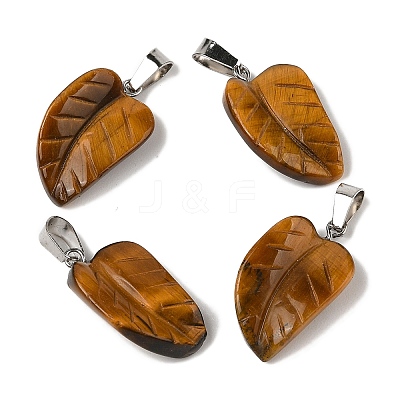 Natural Tiger Eye Pendants G-B127-01P-02-1