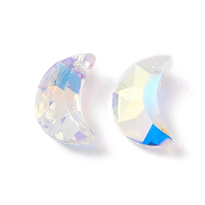 Electroplate Transparent Glass Pendants GLAA-A008-10A-1