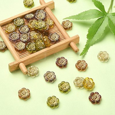 Plating Acrylic Beads PACR-YW0001-09-1