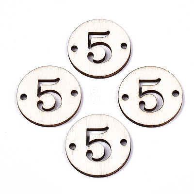Unfinished Natural Poplar Wood Links Connectors WOOD-S045-138B-5-1