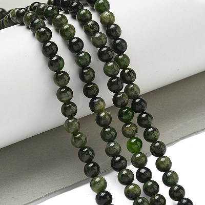 Natural Green Diopside Beads Strands G-K382-B01-01-1
