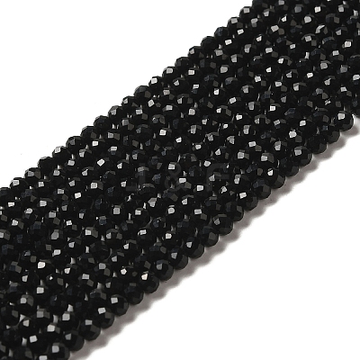 Natural Black Onyx Beads Strands X-G-K020-3mm-30-1