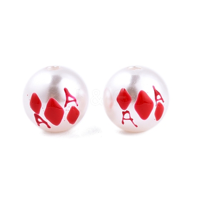 Halloween Opaque ABS Plastic Imitation Pearl Enamel Beads KY-G020-01L-1