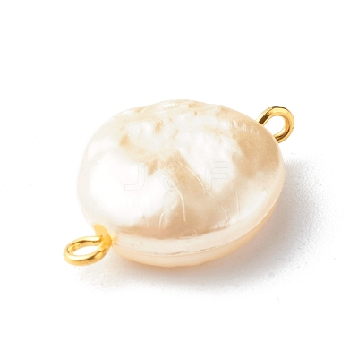 ABS Plastic Imitation Pearl Beads Link PALLOY-JF00824-1