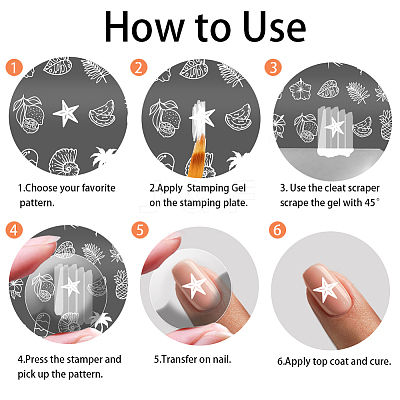 Stainless Steel DIY Nail Art Templates MRMJ-WH0092-058-1