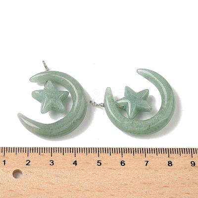 Natural Green Aventurine Pendants G-Z086-01P-24-1
