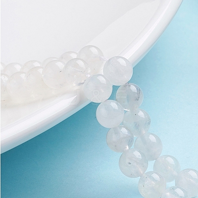 Natural Rainbow Moonstone Beads Strands G-G212-6mm-37-1