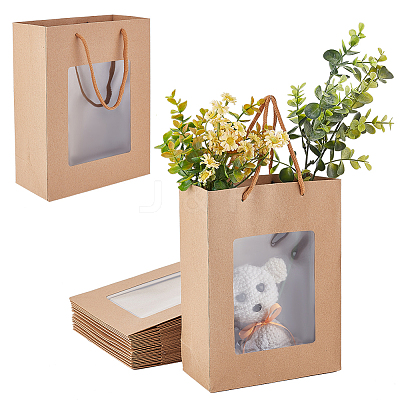 Kraft Paper Gift Bags ABAG-WH0044-36B-1
