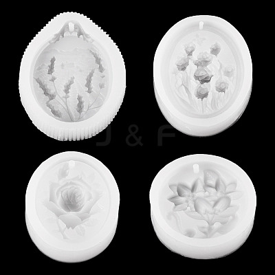 4Pcs 4 Styles Silicone Soap Molds DIY-TA0013-19-1