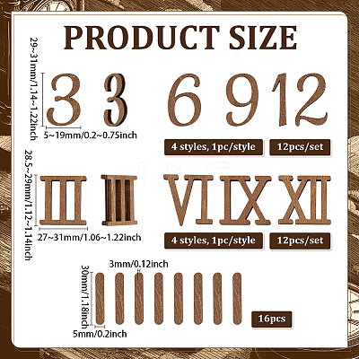 2 Sets 2 Styles Wood Cabochons DIY-BC0016-38-1