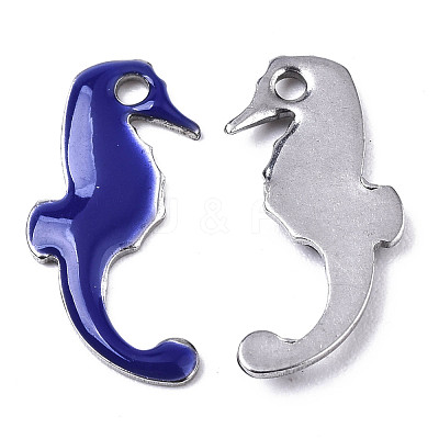 201 Stainless Steel Enamel Charms STAS-N088-17B-1