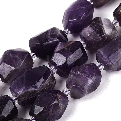Natural Amethyst Beads Strands G-N362-07A-07-1