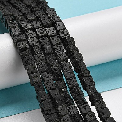 Natural Lava Rock Beads Strands G-C084-E08-02-1