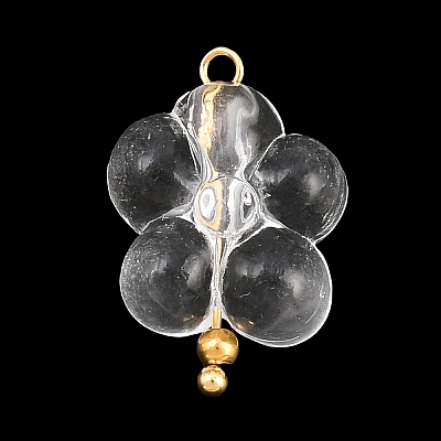Transparent Acrylic & Stainless Steel Pendants TACR-G051-01G-01-1