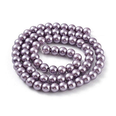 Eco-Friendly Dyed Glass Pearl Round Beads Strands HY-A008-6mm-RB116-1