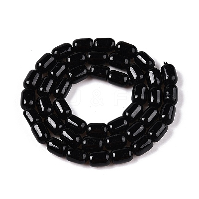 Natural Black Tourmaline Beads Strands G-G980-48-1