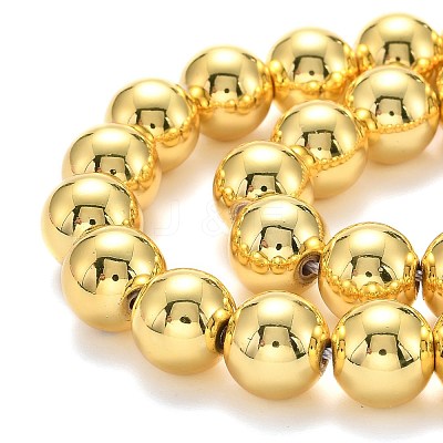 Electroplate Non-magnetic Synthetic Hematite Beads Strands G-L485-01E-M-1