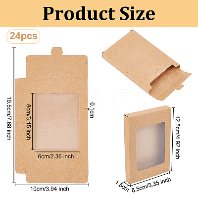 Rectangle Paper Biscuit Boxes with Clear Window CON-WH0107-02A-01-1