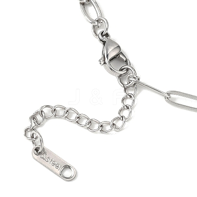 4.5MM 04 Stainless Steel Figaro Chain Paperclip Chain Necklaces NJEW-JN05576-1
