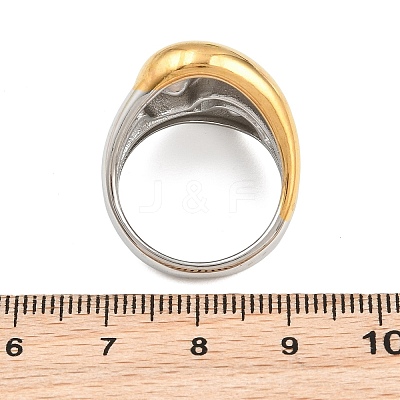 304 Stainless Steel Pave Cubic Zirconia Finger Rings for Women CU-CBAA973-06G-1