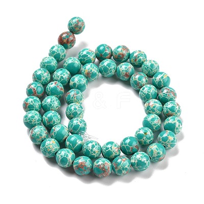 Synthetic Imperial Jasper Beads Strands G-E568-01B-02-1