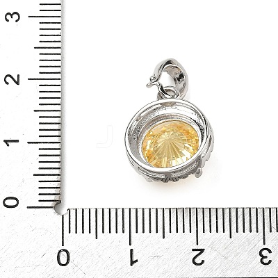 925 Sterling Silver Pave Cubic Zirconia Pendants STER-B009-01B-02-1