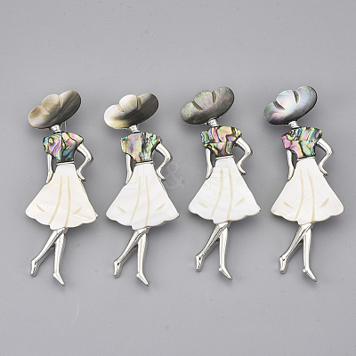 Shell Brooches/Pendants SHEL-S275-42F-1
