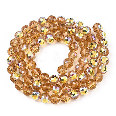 Transparent Electroplate Glass Beads Strands EGLA-N012-001-B05-1