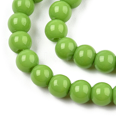Opaque Solid Color Glass Beads Strands GLAA-T032-P4mm-06-1