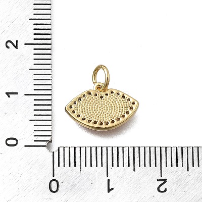 Brass Micro Pave Cubic Zirconia Charms KK-D431-024A-G-1