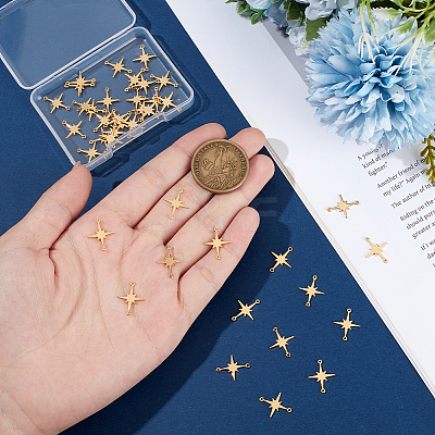 40Pcs Brass Connector Charms KK-UN0005-63-1